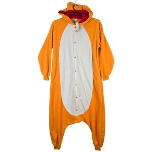 Adults Beauty Shine Pokemon Charmander Orange Onesie Pajamas Kigurumi Size XL